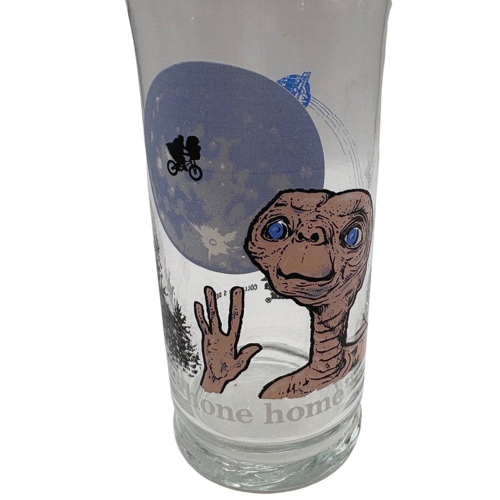 Vintage 1982 ET The Extra Terrestrial Pizza Hut Collector Glass Phone Home 80s